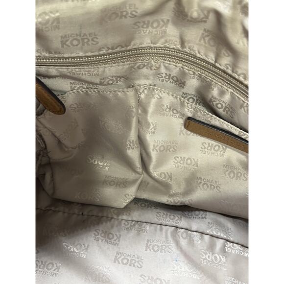 Michael Kors Authenticated Bristol Acorn Brown Leather Medium Satchel Gold‎ Tone - Picture 4 of 16